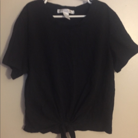 🍁NWOT-Cute Tie up black skirt - Picture 2 of 5